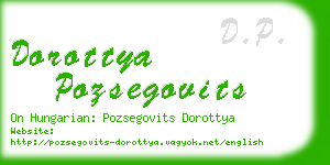 dorottya pozsegovits business card